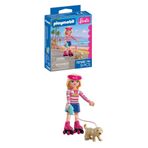 Playmobil, Barbie Malibu Paten Seti, Barbie, Taffy Yavrusu ve Dönüştürülebilir Ayakkabılı, 4 Yaşından Büyük Çocuklar için, 72126