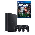 Playstation 4 Slim 1 TB+2. DualShock Kol + Ps4 FC 26 (ithalatçı Garantili)
