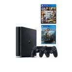 Playstation 4 Slim 500 GB + 2. PS4 Kol + PS4 GTA 5 + PS4 God Of War