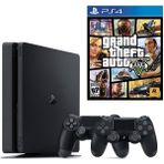 Playstation 4 Slim 500 Gb + 2. Ps4 Kol + Ps4 Gta 5