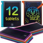 Playtapus Party Favor Çocuklar için Mini LCD Yazı Tableti, 12'li Paket - 4,5 inç Mini Çizim Tahtası, Eskiz ve Karalama Yapan Çocuklar İçin Eğlenceli ve Eğitici. Mükemmel hediye çantası ve hediye çantası