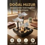 Playtronik Dekoratif Işıklı Masaüstü Şelale - Usb'li Doğal Taşlı Mini Fıskiye ve Zen Su Dekoru