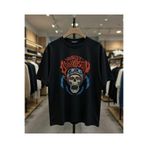 playwear Harley gözlük motor kuru kafa Baskılı %100 Pamuk Regular Fit Bisiklet Yaka T-shirt