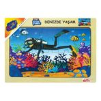 Playwood 23.5x33.5 cm Ahşap Eğitici Puzzle Denizde Yaşam
