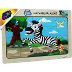 Playwood 23.5x33.5 cm Hayvanlar Alemi Ahşap Eğitici Puzzle