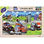 Playwood 23,5x33,5 cm İtfaiye Seti Ahşap Eğitici Puzzle