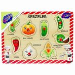 Playwood 303 Sebzeler Tutmalı Ahşap Puzzle
