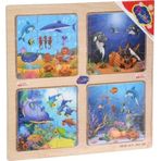 Playwood Ahsap Egitici 4 Lu Puzzle Deniz Alti Ony-344