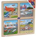 Playwood Ahsap Egitici 4 Lu Puzzle Havaalani Ony-346