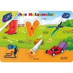 Playwood Ahşap Tutmalı Bahçe Malzemeleri Puzzle
