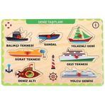 Playwood Ahşap Tutmalı Deniz Ve Hava Taşıtları Bul Tak Oyuncak