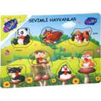 Playwood Ahşap Tutmalı Sevimli Hayvanlar Puzzle