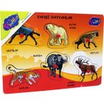 Playwood Ahşap Tutmalı Vahşi Hayvanlar