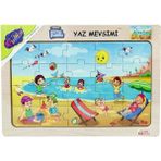 Playwood Ahşap Yaz Mevsimi Eğitici Puzzle
