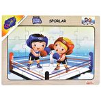 Playwood Lunapark Boyut 4'lü Ahşap Eğitici Puzzle