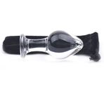 PleasureBox Seks Oyuncağı, Şehvetli Cam, Yapay Penis, Anal Tıkaç, Prostat Masajı Aleti, 9,5 cm, Büyük Tıkaç