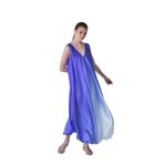 PleasureOfSilk Efil Degrade Ipek Elbise Mor M