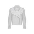 PleasureOfSilk Tüylü Peluş Crop Mont gri L