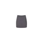 PleasureOfSilk Wool Touch Çizgili Yün Etek pembe M