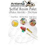 Pleksi Akrilik Resim Paleti 20X30 3Mm 1 Adet Oval Palet Plastik Şeffaf Resim Boya Paleti Orta Boy Boyama Tepsisi