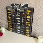 Pleksi Kapak 1/64 Hot Wheels Uyumlu 50 Araç Oyuncak Araba Rafı