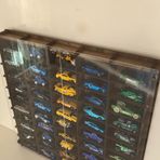 Pleksi Kapaklı 1/64 Ölçek 50Araç Hotwheels Matchbox metal araç Uyumlu Model Oyuncak Araba Rafı-Ceviz