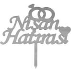 Pleksi Pasta Süsü Nişan Hatırası Gümüş