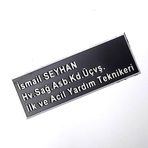 Pleksi Yaka Isimligi - Miknatisli - Saglik Personeli Isimligi