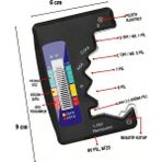 Plentiful Dijital Pil Test Cihazı – Aa, Aaa, C, D, N, 9V ve Düğme Pil Uyumlu Mini Pil Kapasit - Siyah