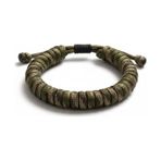 Plentiful Ranger Paracord Bileklik Kamuflaj Seri Düz Yeşil - Siyah