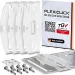 Plexiclick ® | Görünmez Oto Plaka Tutucu | Yeni Nesil, Reklamsız, Hayalet Plakalık - PX-01 - Buzlu Şeffaf