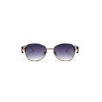 Plezen Gold Metal Çerçeveli Degrade Camlı Oval Unisex Vintage Retro Güneş Gözlüğü