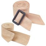 PLIGREAT 2'li Paket Kadın Rüzgar Mantosu Bel Kemeri Haki Trençkot Bel Kemeri Geniş Kravat Bel Kemeri Ayarlanabilir Tokalı Polyester Bel Kemeri Manto Rüzgarlık Ceket Elbise için Kemer, Bronz, Ölçü