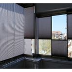 Plise Katlanır Cam Balkon Perdesi - Ofis Perdesi - Mutfak Perdesi - Salon Perdesi Antrasit - 50 x 100 cm