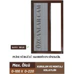 Plise Pileli Sürgülü Sineklik 0-100 X 0-220 Cm(Çelik Kapı, Ahşap Kapı ,Pimapen Kapı) Pilise Sineklik