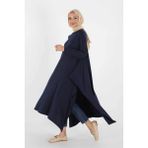 Plistre 1220_Asimetrik Kesim Plistre Tesettür Tunik - Lacivert - S - M