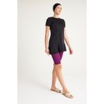 Plistre 2155_Biyeli Boneli Yarı Kapalı 3'lü Tesettür Mayo - 46 - 00100 Siyah