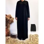Plistre 2258_Pratik Fermuarlı Tesettür Namaz Elbisesi Ferace - 00100 Siyah - 2XL - 3XL
