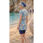 Plistre 2262_4\'LÜ Takım Yarı Kapalı Deniz/havuz Tesettür Mayosu - 40 - Aqua