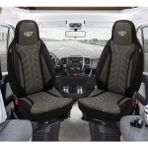 Plkt Serisi Opel Vivaro B2015-2019 ile Uyumlu Pilot Oto Koltuk Kılıfı, Antrasit Siyah - Gri