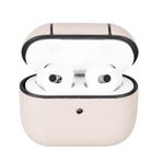 Plm Apple Airpods 3. Nesil Juni ERC3 Bej Uyumlu Deri Kılıf