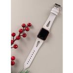Plm BA2-F3 Beyaz 42-44-45 mm Apple Watch Uyumlu Deri Kordon