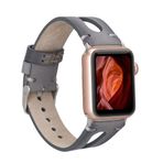 Plm BA2-RST9EF Gri 42-44-45 mm Apple Watch Uyumlu Deri Kordon