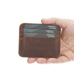 PLM Bouletta Pedro Slim Unisex Deri Kartlık G2 Antik Kahve