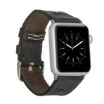 Plm BT Siyah 42-44-45 mm Apple Watch Uyumlu Deri Kordon