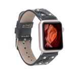 Plm Cross ST-RST1 Siyah 42-44-45 mm Apple Watch Uyumlu Deri Kordon
