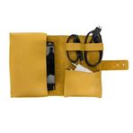 Plm FL12 Sarı Deri Kablo Aksesuar Taşıma Çantası