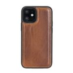 PLM FXC Deri Telefon Kılıfı iPhone 12 mini RST2EF Taba