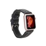 Plm NM3-AS5 Rustik Siyah 42-44-45 mm Apple Watch Uyumlu Deri Kordon