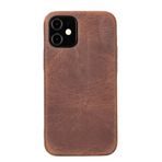 Plm Rock G2 Kahve Apple iPhone 12 mini Uyumlu Deri Arka Kapak